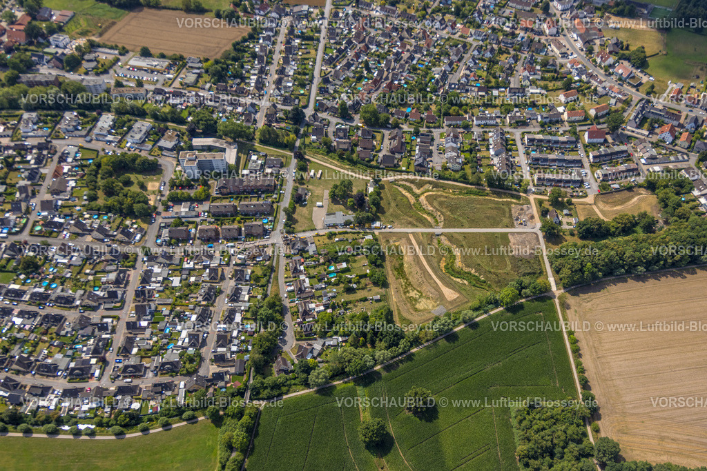 Hamm250702179Uentrop | Luftbild, Bauarbeiten Lippeverband, Renaturierung Erlenbach zwischen Mennenkamp und Geithe, Baufläche Mennenkamp, Uentrop, Hamm, Ruhrgebiet, Nordrhein-Westfalen, Deutschland