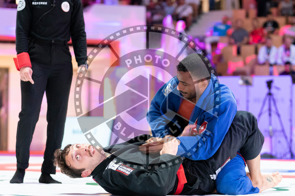 20231106PBB2183 | Fighters compete during the AJP World Master Championship in the Mubadala Arena in Abu Dhabi, Arab United Emirates, on November 6, 2023.