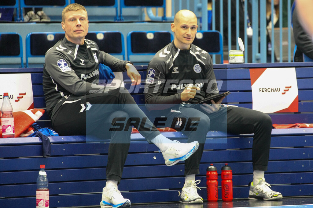VfL Gummersbach Saison 25/26 - © Sportfoto-Sale (MK) | Gudjon Valur Sigurdsson und Goncalo Miranda (re.) - VfL Gummersbach Saison 25/26 - © Sportfoto-Sale (MK) - Realisiert mit Pictrs.com