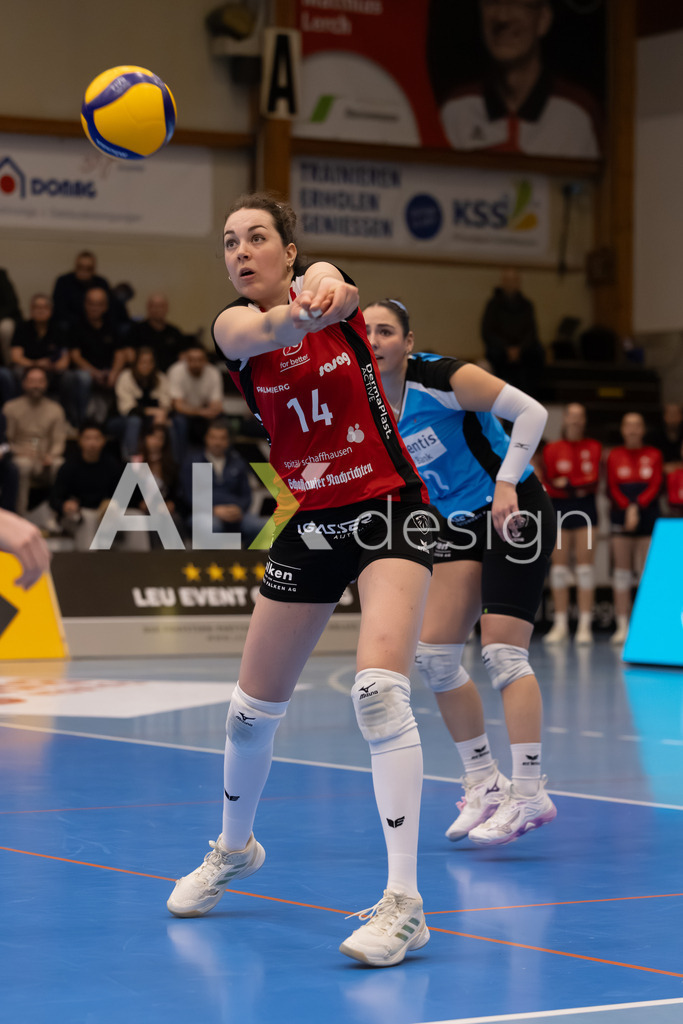 Volleyball I Frauen I Saison 2025-2026 I Volleyball NLA | Women I Round 16 I VC Kanti Schaffhausen - Viteos NUC I 31.01.2026 | 14 Josipa Marković (HR) (VC Kanti Schaffhausen) – Aussen - Realisiert mit Pictrs.com