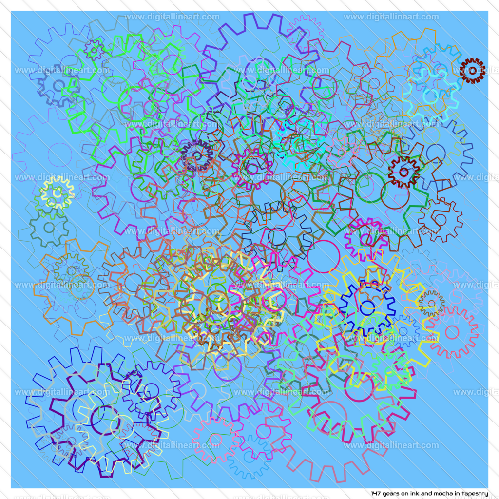 147-gears-ink-and-mocha-in-tapestry | digitallineart - Realisiert mit Pictrs.com