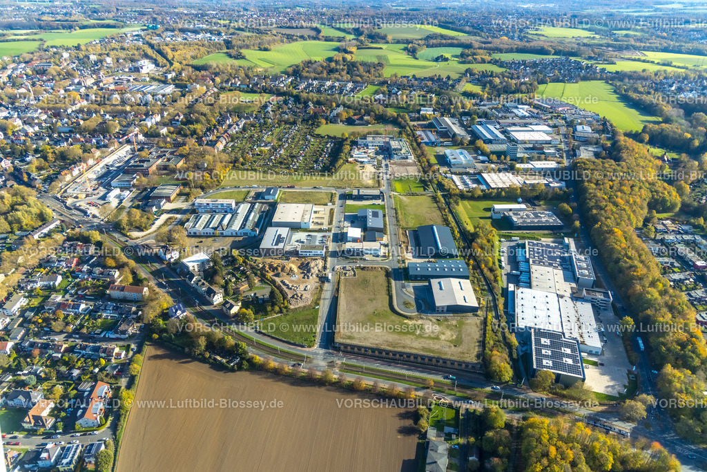 Bochum221100209 | Luftbild, Baustelle und Neubau im Gewerbegebiet An der Salzstraße, Neue Zentralküche des Katholischen Klinikums Bochum und der St. Elisabeth Gruppe, Gerthe, Bochum, Ruhrgebiet, Nordrhein-Westfalen, Deutschland