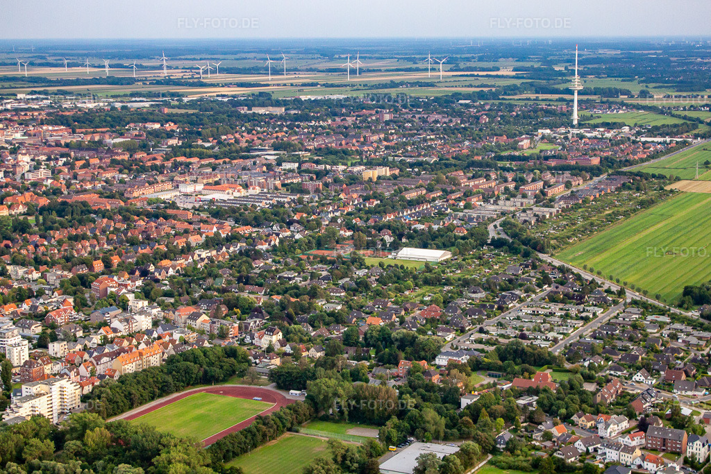 Luftbild: Ortsansicht von Nordwesten im Ortsteil Döse in Cuxhaven im Bundesland Niedersachsen in Deutschland. Foto: IMG_70495.jpg vom 06.08.2014 durch Werner Riehm/FLY-FOTO.de