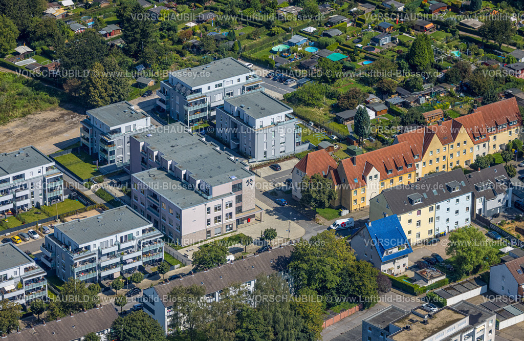Gladbeck240806532 | Luftbild, BergbauSiedlung Baustelle mit Neubau Wohngebiet und Wohnsiedlung Schlägelstraße und Eisenstraße, Zweckel, Gladbeck, Ruhrgebiet, Nordrhein-Westfalen, Deutschland