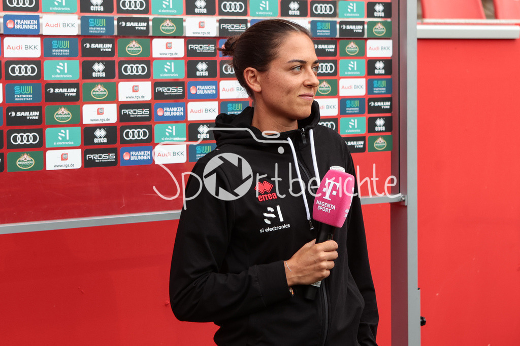 FC Ingolstadt - SV Waldhof Mannheim | FC Ingolstadt Trainerin Sabrina WITTMANN vor der Partie beim Interview von MagentaSport / Magenta Sport