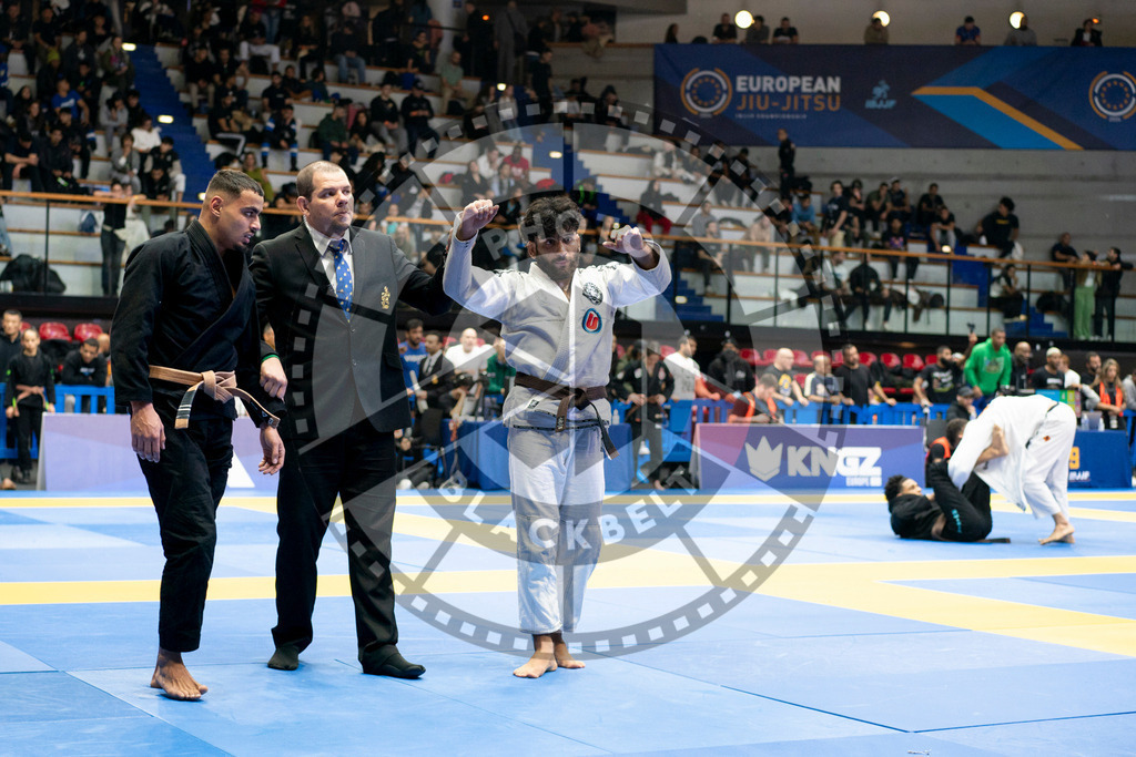 20240124PBB02111 | Fighters compete during the second day of the IBJJF European Championship in Paris, France, on January 24, 2024.