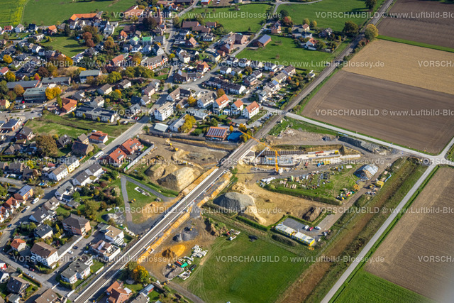 Hamm221003357 | Luftbild, geplanter Haltepunkt in Westtünnen, Baustelle am Südfeldweg und Von-Thünen-Straße für den künftigen Bahnhaltepunkt, Rhynern, Hamm, Ruhrgebiet, Nordrhein-Westfalen, Deutschland