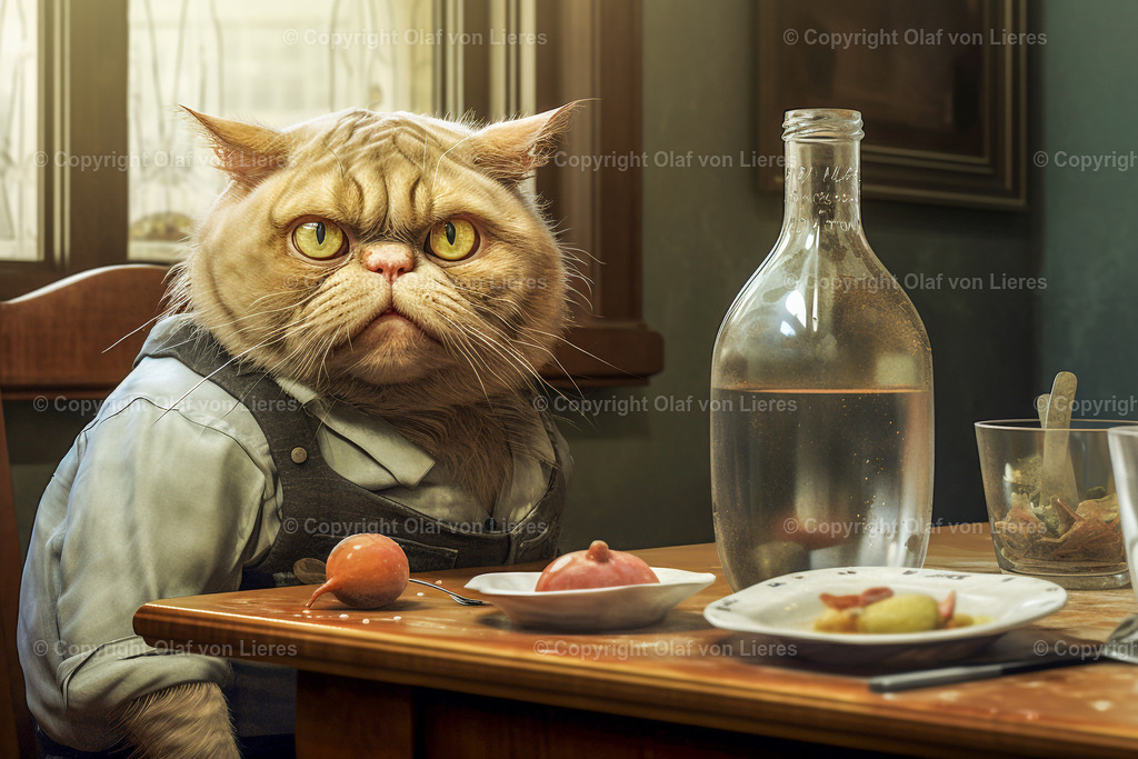 katze grimmig | Fotostudio von Lieres Wedemark - hier können Sie von uns erstellte Wandbilder direkt bestellen. Das Angebot wird laufend erweitert.