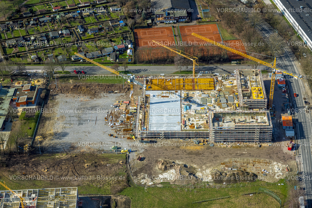 Herne230211978 | Luftbild, Baustelle Kaiserquartier, auch Quartier Kaiserstraße, Baukau, Herne, Ruhrgebiet, Nordrhein-Westfalen, Deutschland