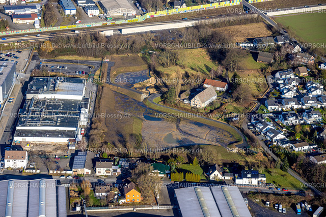 Holzwickede240100633 | Luftbild, Wiesenfläche Baugebiet Krummer Weg, Holzwickede, Ruhrgebiet, Nordrhein-Westfalen, Deutschland