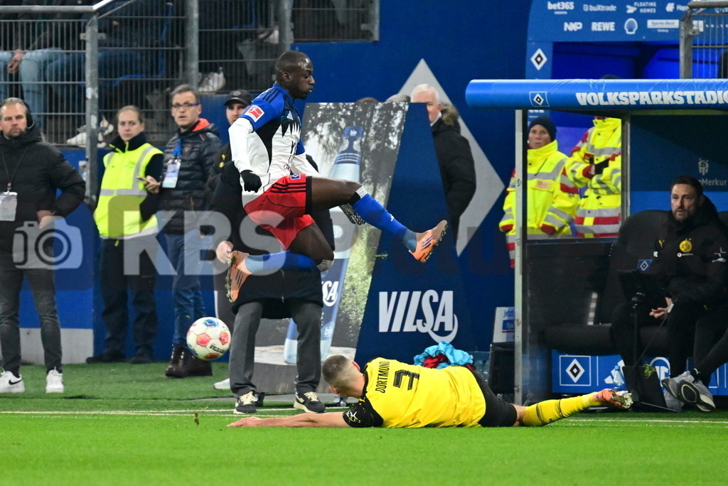 KBS Picture_HSV-Dortmund_044 | v.l. Dompe Jean-Luc (HSV) , Anton Waldemar (Bor. Dortmund) ,Sportplatz :  Volksparkstadion, - Realisiert mit Pictrs.com