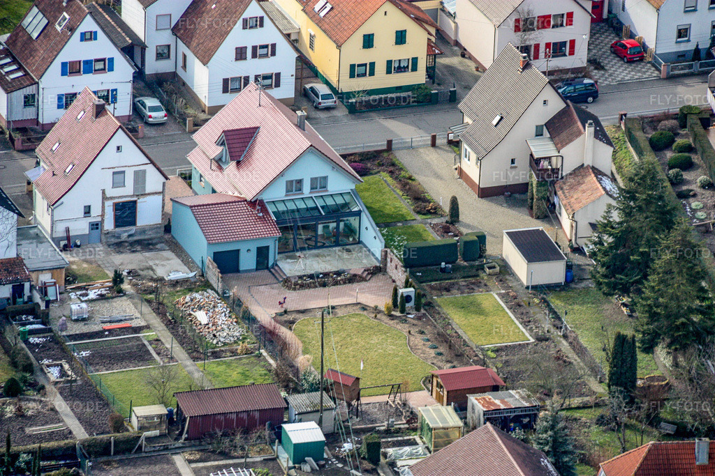 Luftbild: Waldstr in Kandel im Bundesland Rheinland-Pfalz in Deutschland. Foto: IMG_16948.jpg vom 15.02.2009 durch Werner Riehm/FLY-FOTO.de