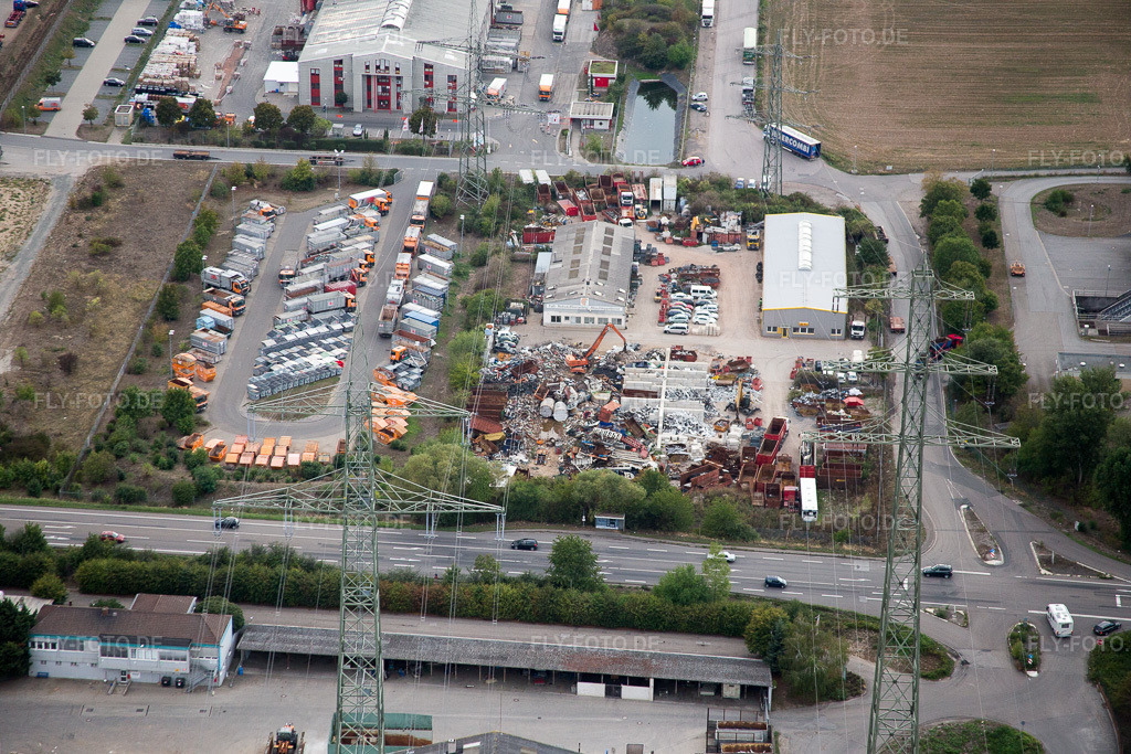 Luftbild: Worms, Industriegebiet Nord am Rhein in Worms im Bundesland Rheinland-Pfalz in Deutschland. Foto: IMG_084263.jpg vom 02.09.2015 durch Werner Riehm/FLY-FOTO.de