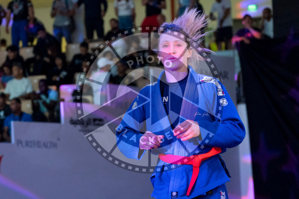 20231106PBB1845 | Fighters compete during the AJP World Master Championship in the Mubadala Arena in Abu Dhabi, Arab United Emirates, on November 6, 2023.