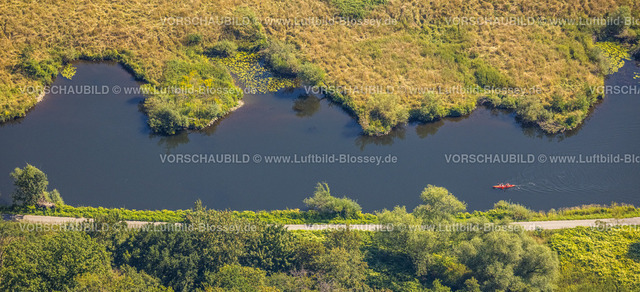 Hattingen220807533-2 | Luftbild, Kajakfahrer, Fluss Ruhr, Ruhraue in Winz, Hattingen, Ruhrgebiet, Nordrhein-Westfalen, Deutschland