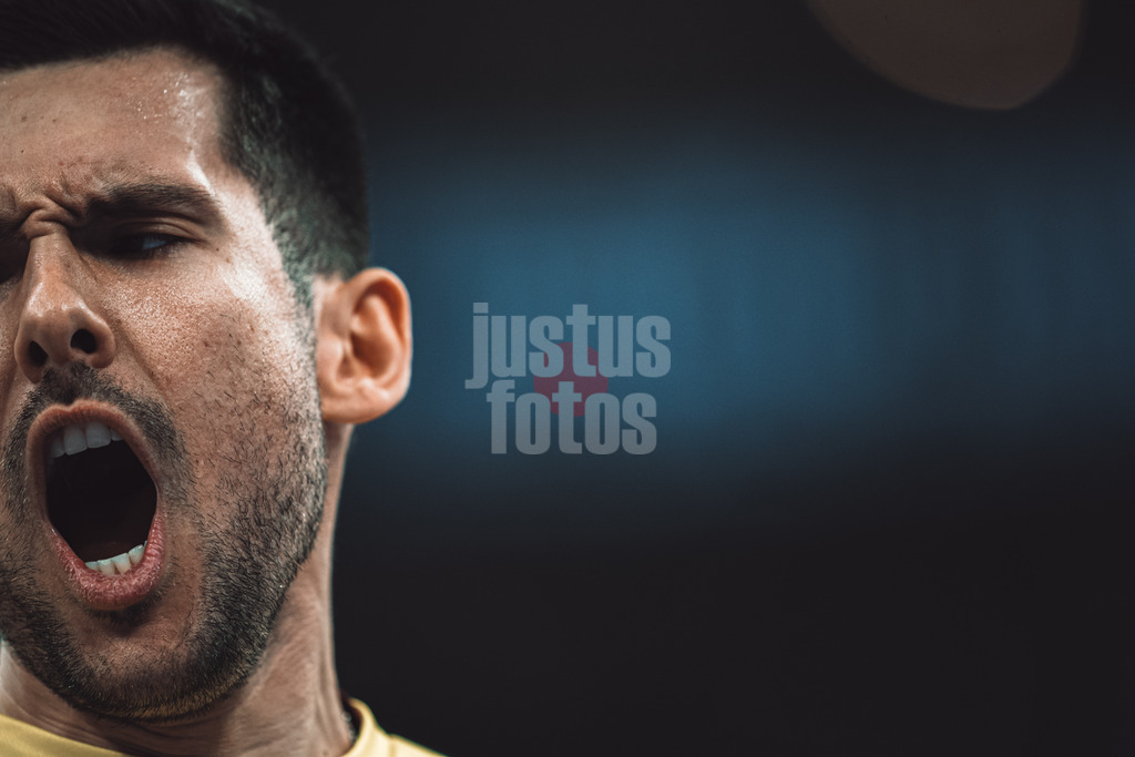 Handball | Herren | EHF EURO 2024 | European Championshop Men 2024 Final Tournament | Slowenien vs. Portugal | 19.01.2024 | Gustavo Capdeville (#41, Portugal, POR) freut sich