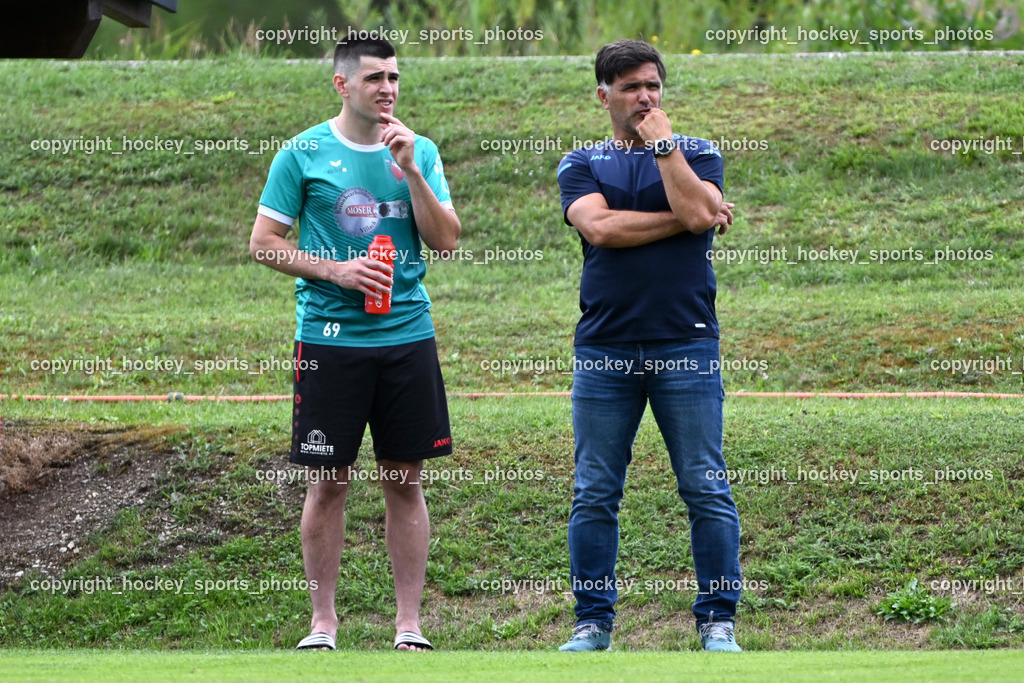 ATUS Nötsch vs. SC Landskron | Headcoach ATUS Nötsch Thomas Gilgenreiner, #66 Gasper Hozjan ATUS Nötsch, ATUS Nötsch vs. SC Landskron, ATUS Nötsch vs. SC Landskron am 26.07.2025 in Nötsch (Dobratsch Arena), Austria, (Photo by Bernd Stefan)