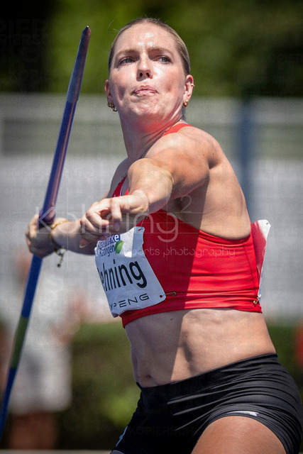 Multisport Event; Ratingen, 28.06.2026 | RATINGEN, GERMANY - JUNE 28, 2026 : Marie Dehning (GER / Germany) competes in the heptathlon’s javelin throw during the Multisport Event at Stadion Ratingen on June 28, 2026 in Ratingen, Germany.