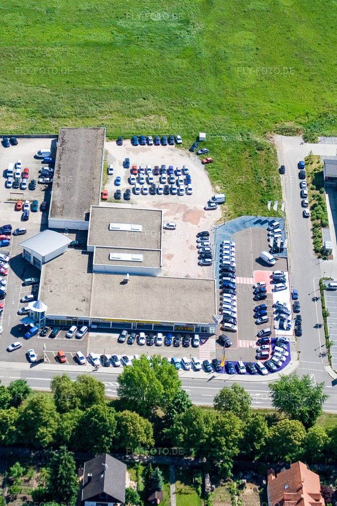 Luftbild: Fa. Opel Tretter in Kandel im Bundesland Rheinland-Pfalz in Deutschland. Foto: IMG_2067.jpg vom 24.05.2006 durch Werner Riehm/FLY-FOTO.de