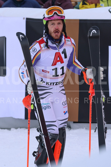 Audi FIS Ski World Cup: Men’s Slalom – Hahnenkamm Race, Kitzbuehel | Kitzbuehel, Austria, 25.Jan.26 - Alpine Skiing - FIS World Cup, Hahnenkamm Race, Slalom, men. The image shows STRASSER Linus (GER, Head).