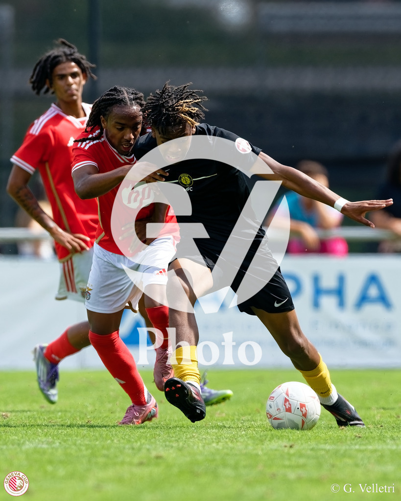 GenevaCup Group Phase - SL Benfica v Meyrin FC | during the GenevaCup Group Phase match between SL Benfica and Meyrin FC at Stade des Arberes in Meyrin, Switzerland
