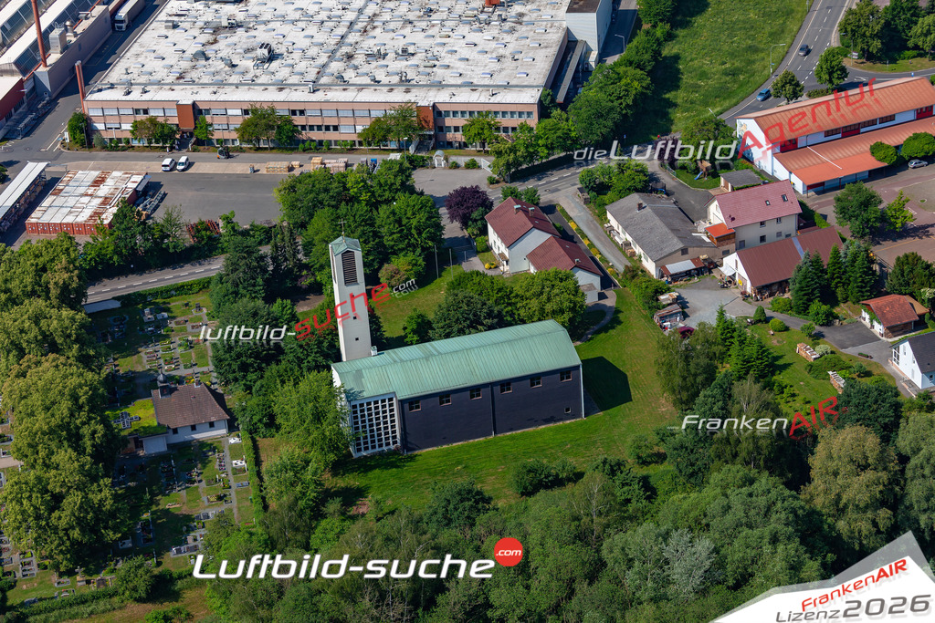 Das Luftbild der Stadt Redwitz Rodach wurde 2018 vom Flugzeug heraus erstellt (keine Drohne) Aufnahmehöhe ca.400 Meter- hohe Auflösung für beste Druck-Qualität