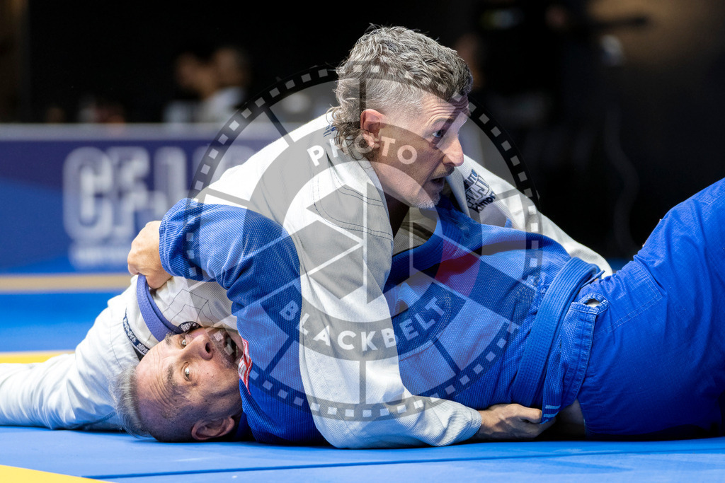 20240122PBB6599 | Fighters compete during the second day of the IBJJF European Championship in Paris, France, on January 22, 2024.