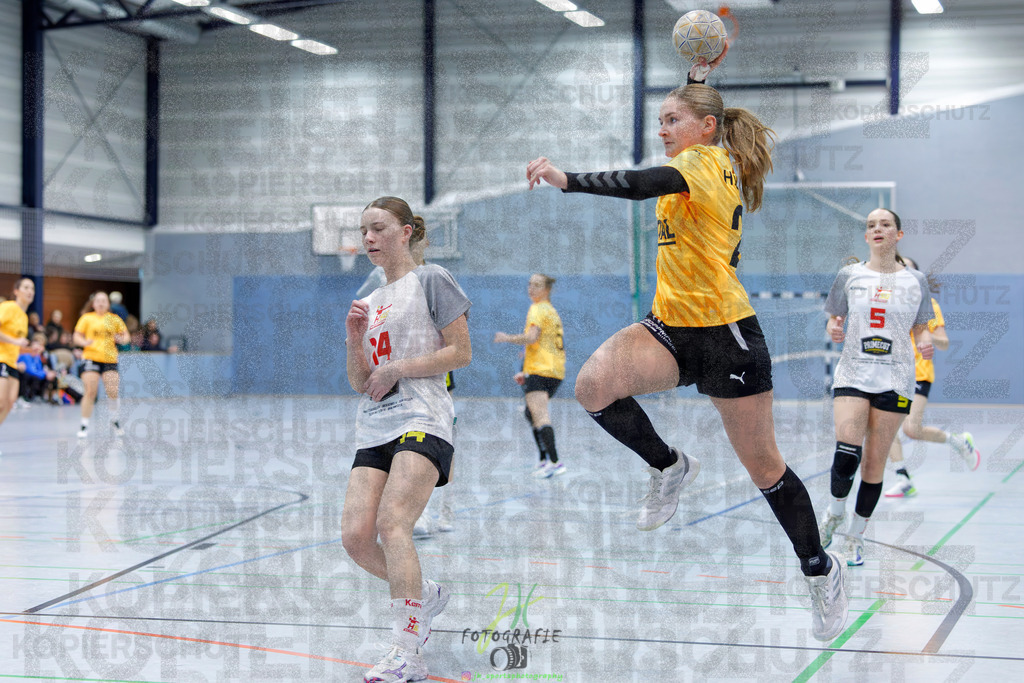 Frauen Oberliga Mitte (HHV); HSG Eibelshausen/Ewersbach - HSG Wettenberg II | Frauen Oberliga Mitte (HHV); HSG Eibelshausen/Ewersbach - HSG Wettenberg II am 13.12.2025 in Steinbrücken (Sporthalle am Hammerweiher)Photo © 2025 - Jörg Heinrich - Realisiert mit Pictrs.com