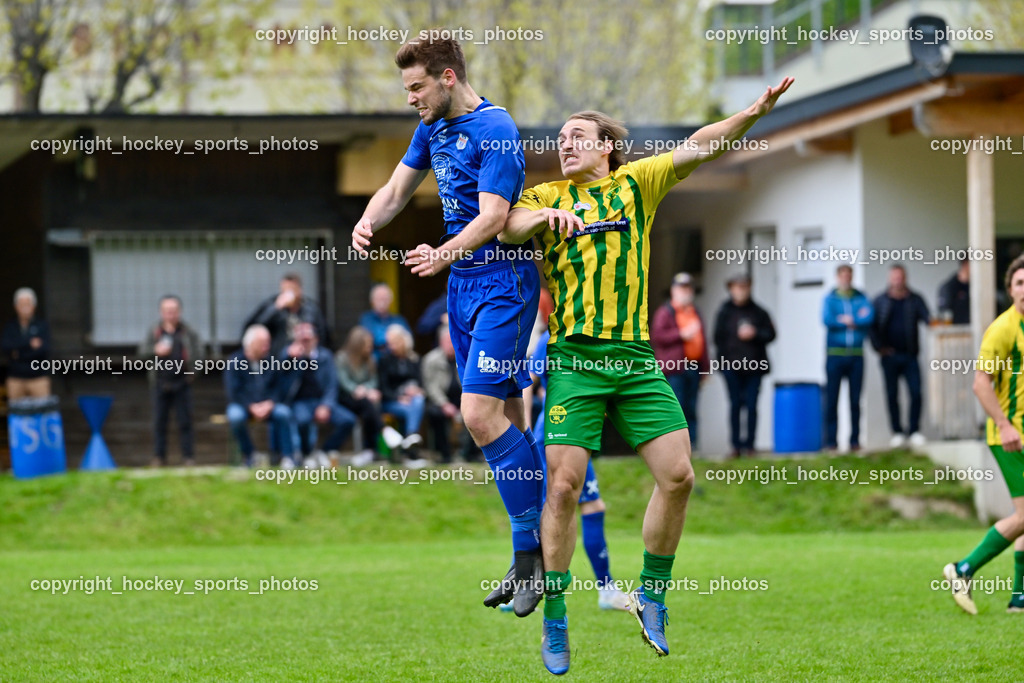 WSG Radenthein vs. Union Matrei | #8 Benjamin Cosic Union Matrei, #8 Dominik Georg Grimschitz Al WSG Radenthein, WSG Radenthein vs. Union Matrei, WSG Radenthein vs. Union Matrei am 26.04.2025 in Radenthein (Sportplatz Radenthein), Austria, (Photo by Bernd Stefan)
