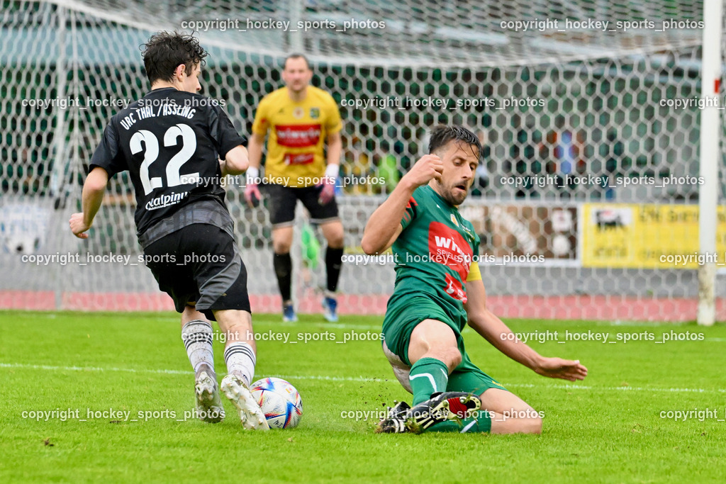 SV Rapid Lienz vs. URC Thal Assling | #22 Samuel Stephan Schönegger Thal Assling, #5 Manuel Eder Rapid Lienz, SV Rapid Lienz vs. URC Thal Assling, SV Rapid Lienz vs. URC Thal Assling am 08.06.2024 in Lienz (Dolomiten Satadion), Austria, (Photo by Bernd Stefan)