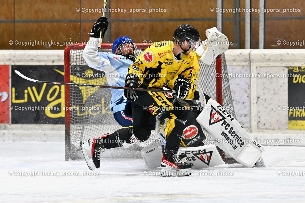 EC Spittal Hornets vs. ESC Steindorf 28.10.2023 | #27 Moser Daniel, #69 Kreuzer Philipp, #1 Zauchner Rene