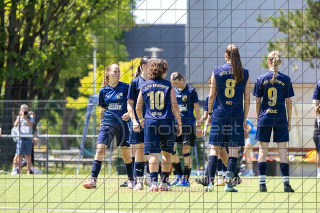 20250622_135952_0023 | #,ASV Eislingen (blau) vs. Tura Untermünkheim (orange), Fussball, Aufstiegsspiel in B-Juniorinnen-VS Nord Runde 2 - WfV, Saison 2024/2025, Kunstrasensportplatz im Ösch, Staufeneckerstraße, 73054 Eislingen, 22.06.2025 - 14:00 Uhr,Foto: PhotoPeet-Sportfotografie/Peter Harich