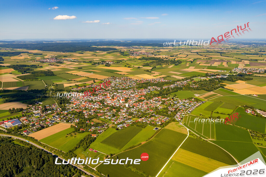 Luftaufnahme von  Wittislingen - Die Luftaufnahme wurde 2025 vom UL-Flugzeug heraus erstellt ( keine Drohne ) - Hochauflösende Luftaufnahme - für professionelle Ausdrucke geeignet. Die Geschenkidee !Mit Lizenz und Bildrechte bestellbar