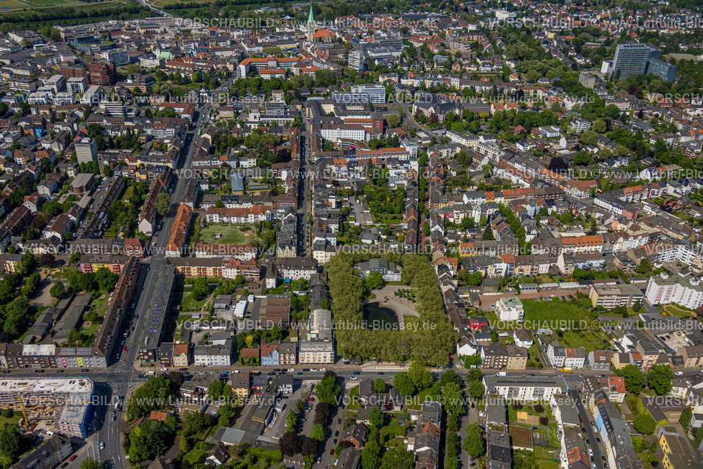 Hamm240506122 | Luftbild, Schillerplatz, Seniorenheim, Hamm, Ruhrgebiet, Nordrhein-Westfalen, Deutschland