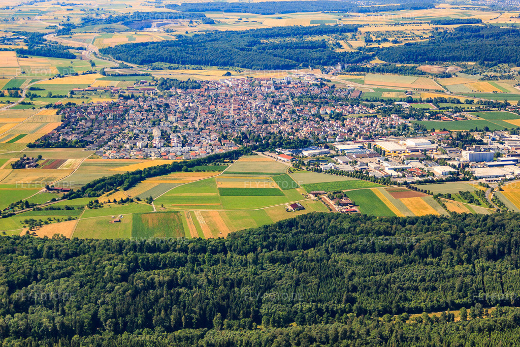 Luftbild: Stadtübersicht aus Norden in Renningen im Bundesland Baden-Württemberg in Deutschland. Foto: IMG_70096.jpg vom 06.07.2014 durch Werner Riehm/FLY-FOTO.de