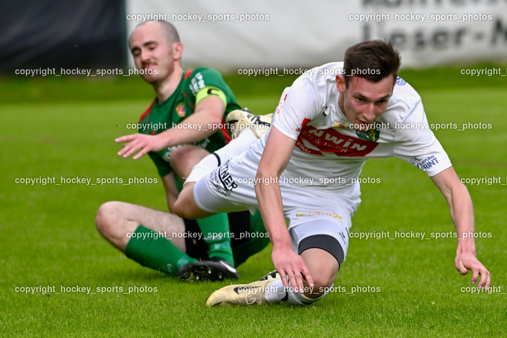 FC ASKÖ Gmünd vs. Rapid Lienz  | #3 Maximilian Kohlmaier Stranner ASKÖ Gmünd, #8 Lukas Schrott Rapid Lienz, FC ASKÖ Gmünd vs. Rapid Lienz , FC ASKÖ Gmünd vs. Rapid Lienz  am 02.06.2024 in Gmünd (Sportplatz Gmünd), Austria, (Photo by Bernd Stefan)