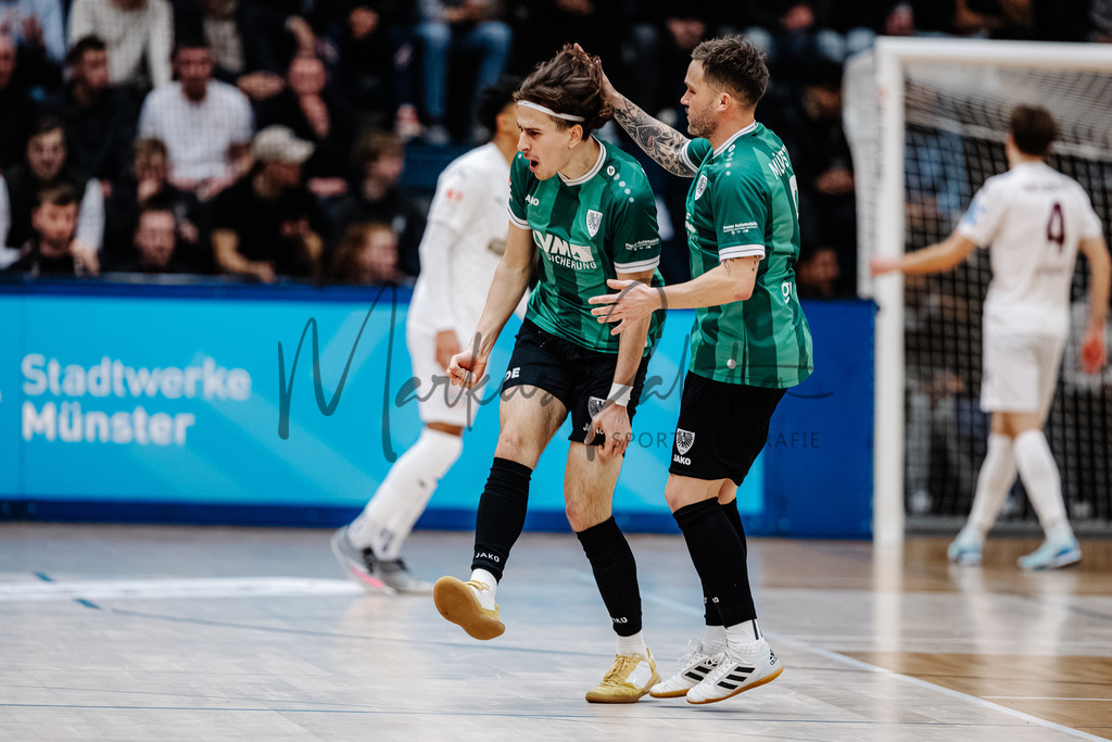 47. Stadtmeisterschaften im Hallenfußball 2025, Endrunde | Stadtmeisterschaften im Hallenfußball 2025, Endrunde, Sporthalle Berg Fidel in Münster. Foto: sportfotografie.ms | Markus Paletta - Realisiert mit Pictrs.com
