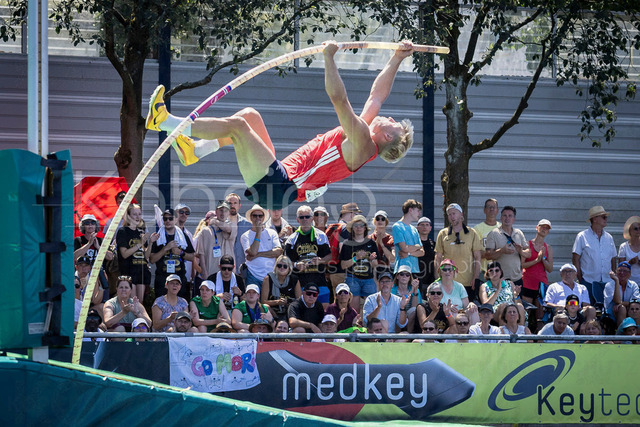 Multisport Event; Ratingen, 28.06.2026 | RATINGEN, GERMANY - JUNE 28, 2026 : Sven Jansons (NED / Netherlands) competing in the pole vault during the Multisport Event at Stadion Ratingen on June 28, 2026 in Ratingen, Germany.