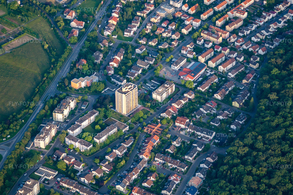 Luftbild: Slevogtstr in Wiesloch im Bundesland Baden-Württemberg in Deutschland. – Foto: IMG_66396.jpg vom 30.05.2014 durch Werner Riehm/FLY-FOTO.de – Auflösung des Originals: 4752 x 3168 px