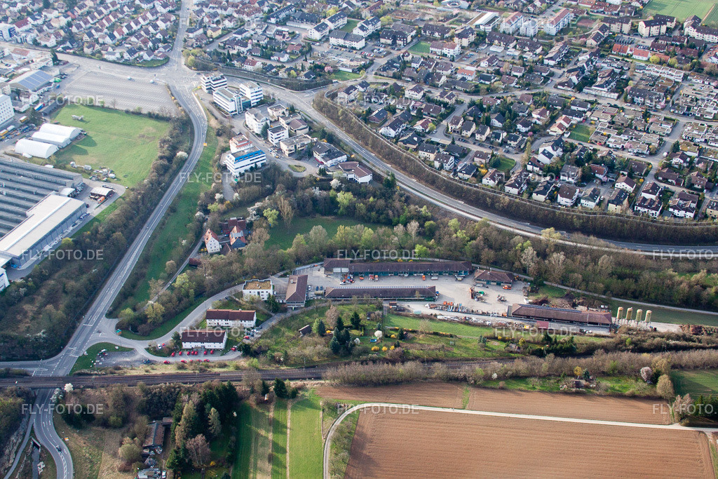 Brenner Straße | Luftbild: Brenner Straße in Leonberg im Bundesland Baden-Württemberg in Deutschland. Foto: IMG_39080.jpg vom 03.04.2011 durch Werner Riehm/FLY-FOTO.de - Realisiert mit Pictrs.com