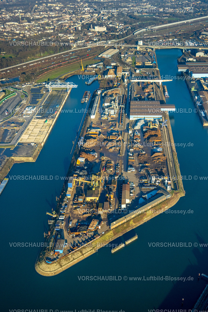 Duisburg241202664 | Luftbild, Hafen Duisburg duisport, Hafengebiet mit Rohstoff Schrottinsel, Ruhrort, Duisburg, Ruhrgebiet, Nordrhein-Westfalen, Deutschland