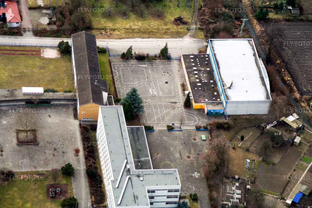 Luftbild: Hainbuchenschule in Hagenbach im Bundesland Rheinland-Pfalz in Deutschland. Foto: IMG_1101.jpg vom 19.02.2006 durch Werner Riehm/FLY-FOTO.de