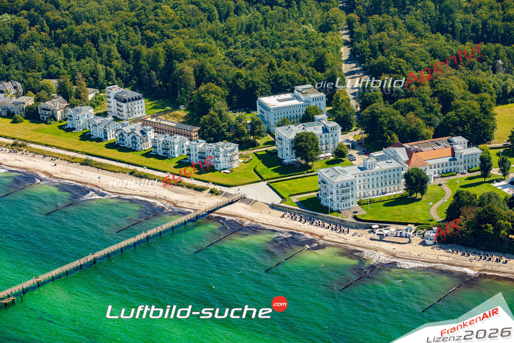 Heiligendamm Hotel am Strand Bad Doberan Bild- Das Luftbild wurde 2025 vom UL-Flugzeug heraus erstellt ( keine Drohne bzw. Drohnenaufnahme ) - Hochauflösende Luftaufnahme -Nicht vergleichbar mit Google Maps oder Satelittenbilder- Die Geschenkidee !Mit Lizenz und Bildrechte bestellbar - CC