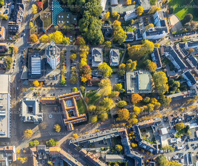 Gladbeck221005690 | Luftbild, Rathaus, Stadtsparkasse Gladbeck Hochhaus, Neue Galerie Gladbeck, Gladbeck, Ruhrgebiet, Nordrhein-Westfalen, Deutschland