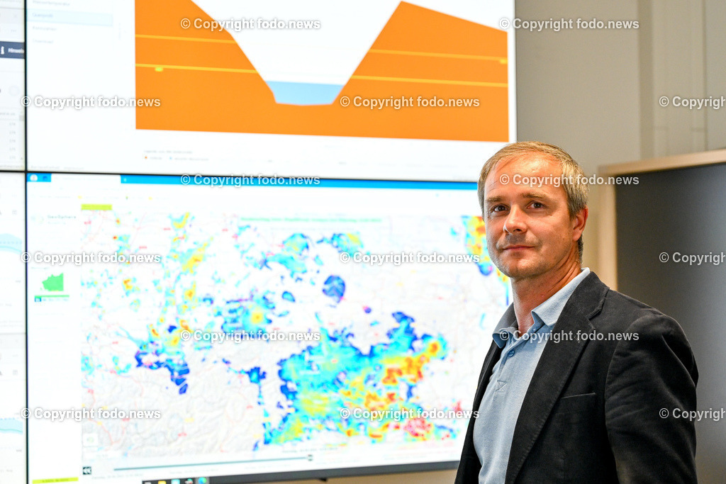 Peter Kickinger_ Abteilung Wasserwirtschaft Land Ooe_ 29.08.2023-4 | 29.8.2023, Linz, AUT, Hydrographischer Dienst, im Bild Peter Kickinger (Direktion, Abteilung Wasserwirtschaft Land Ooe)