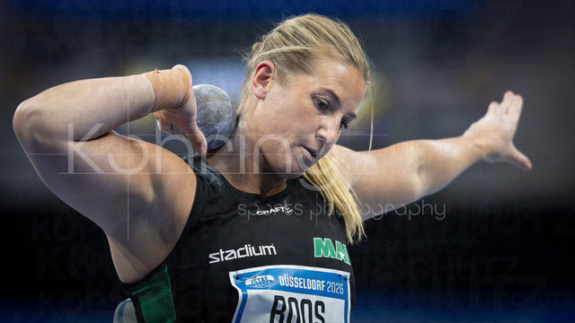 ISTAF Indoor; Duesseldorf, 24.01.2026 | DUESSELDORF, GERMANY - JANUARY 24: Fanny Roos (SWE), shot put, during the ISTAF Indoor Dusseldorf at PSD Bank Dome on January 24, 2026 in Duesseldorf, Germany. 