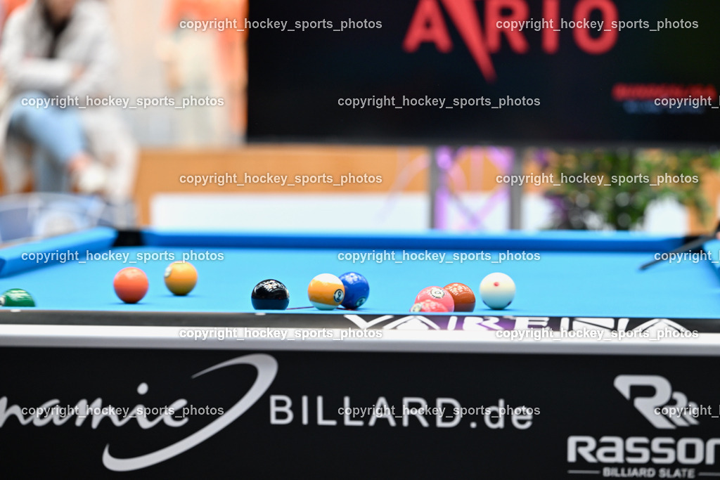 Pool Billard Bundesliga 2025 im ATRIO | Billard Tisch, Billard Kugeln, Pool Billard Bundesliga 2025 im ATRIO, Pool Billard Bundesliga 2025 im ATRIO am 29.03.2025 in Villach (Atrio), Austria, (Photo by Bernd Stefan)