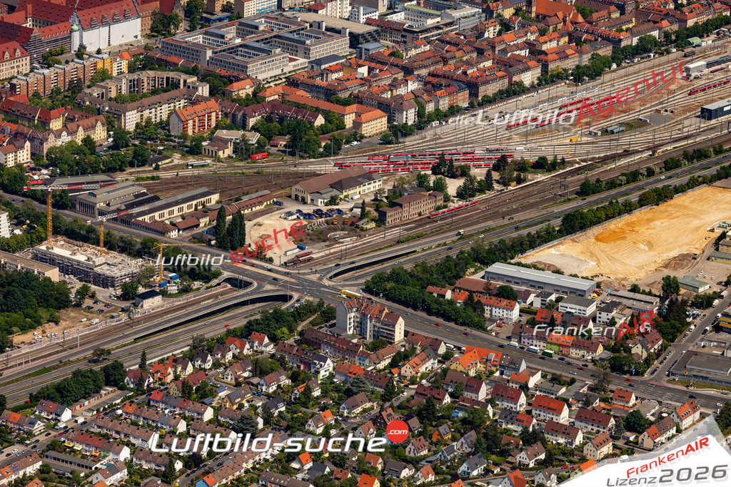 Aktuelles Luftbild von jansenbrueckegaismannshof Nürnberg - Die Luftaufnahme wurde 2020 mittels UL-Flugzeug erstellt ( keine Drohne ) - hochauflösende Kamera-Systeme von  Canon -Beste Qualität - Für grossformatige Ausdrucke geeignet. Die Geschenkidee !