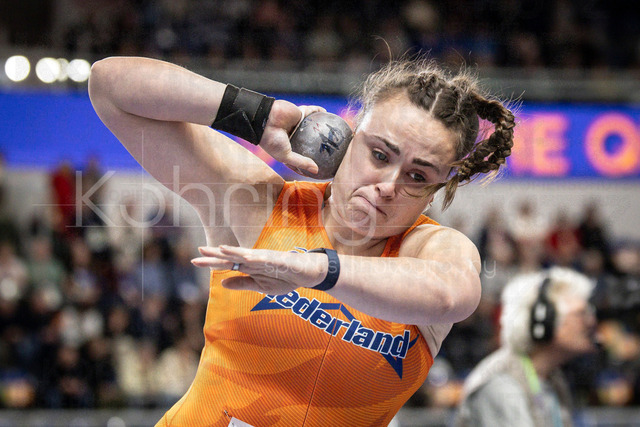World Athletics Indoor Championships Kujawy Pomorze 26, 20.03.2026 | TORUN, POLAND - MARCH 20: Jorinde VAN KLINKEN (NED) competes in the women's shot put during the World Athletics Indoor Championships Kujawy Pomorze 26 on day 1 / session 2 at Kujawsko-Pomorska Arena Torun on March 20, 2026 in Torun, Poland. 