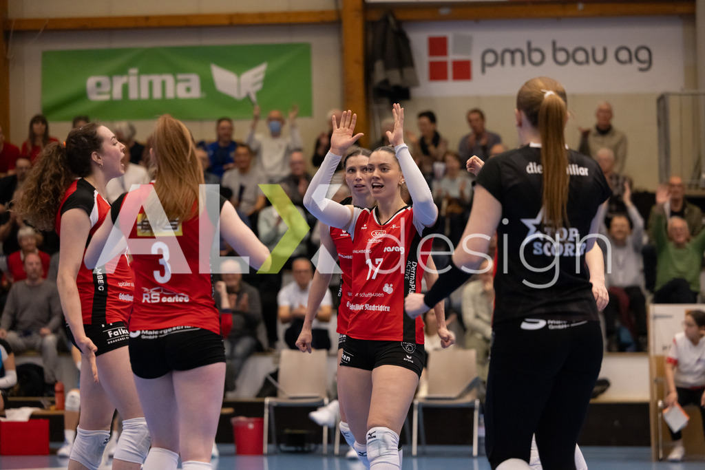Volleyball I Frauen I Saison 2025-2026 I Volleyball NLA | Women I 1/2 Finals I  VC Kanti Schaffhausen - Sm'Aesch Pfeffingen I 22.03.2026 | 17 Leana Zuvic (CH) (VC Kanti Schaffhausen) - Aussen - Realisiert mit Pictrs.com